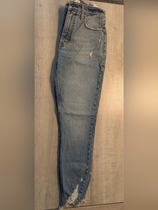 Abercrombie & Fitch Denim - Abercrombie & Fitch Light Blue Skinny Jeans with Distressed Hem